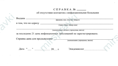 Купить справку о контактах